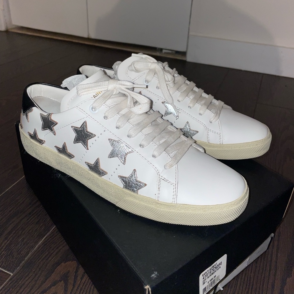 YSL Women's Star Leather Sneakers